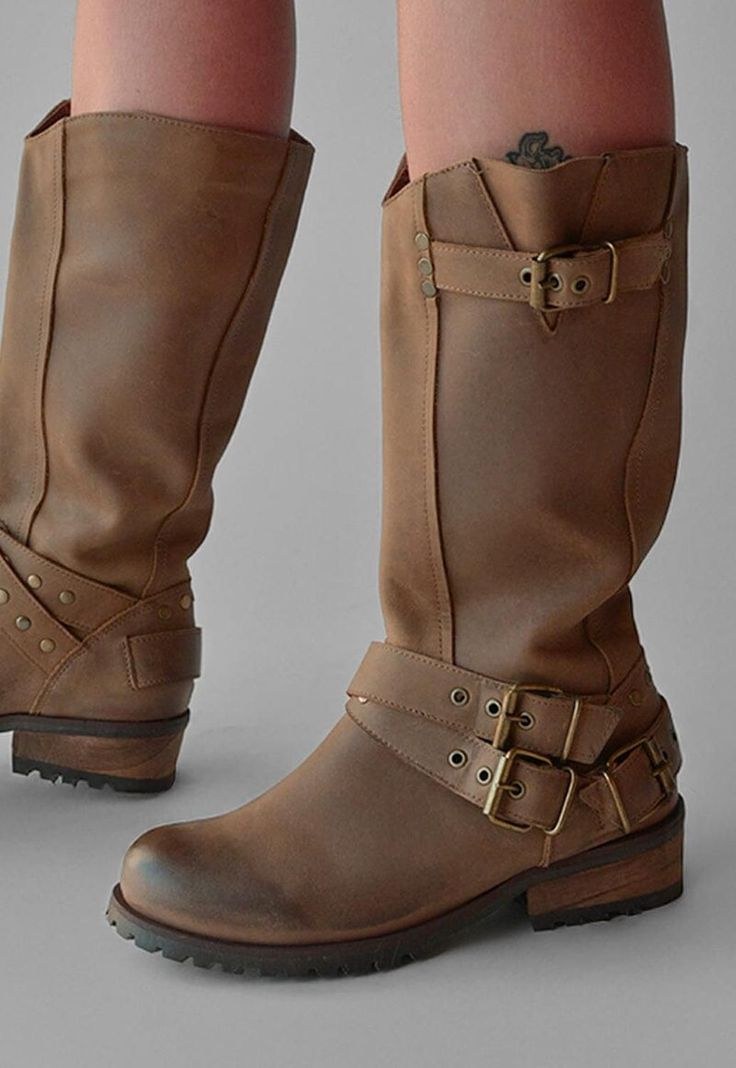 Bota Mujer De Cuero Olivia Taupe C3-5