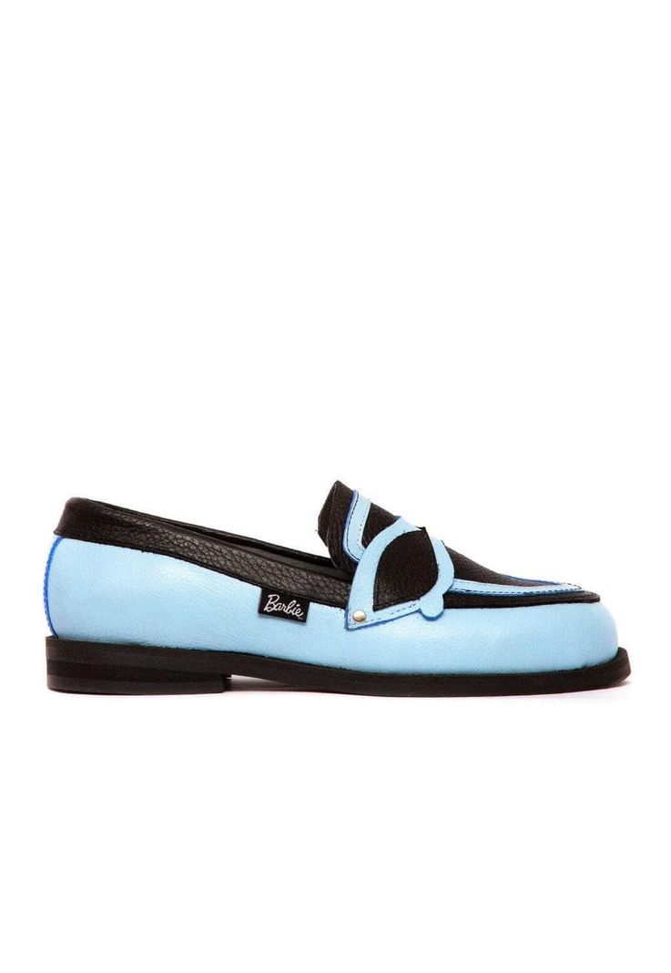 Mocasin Mujer De Cuero Kitty C2 Negro Celeste-0
