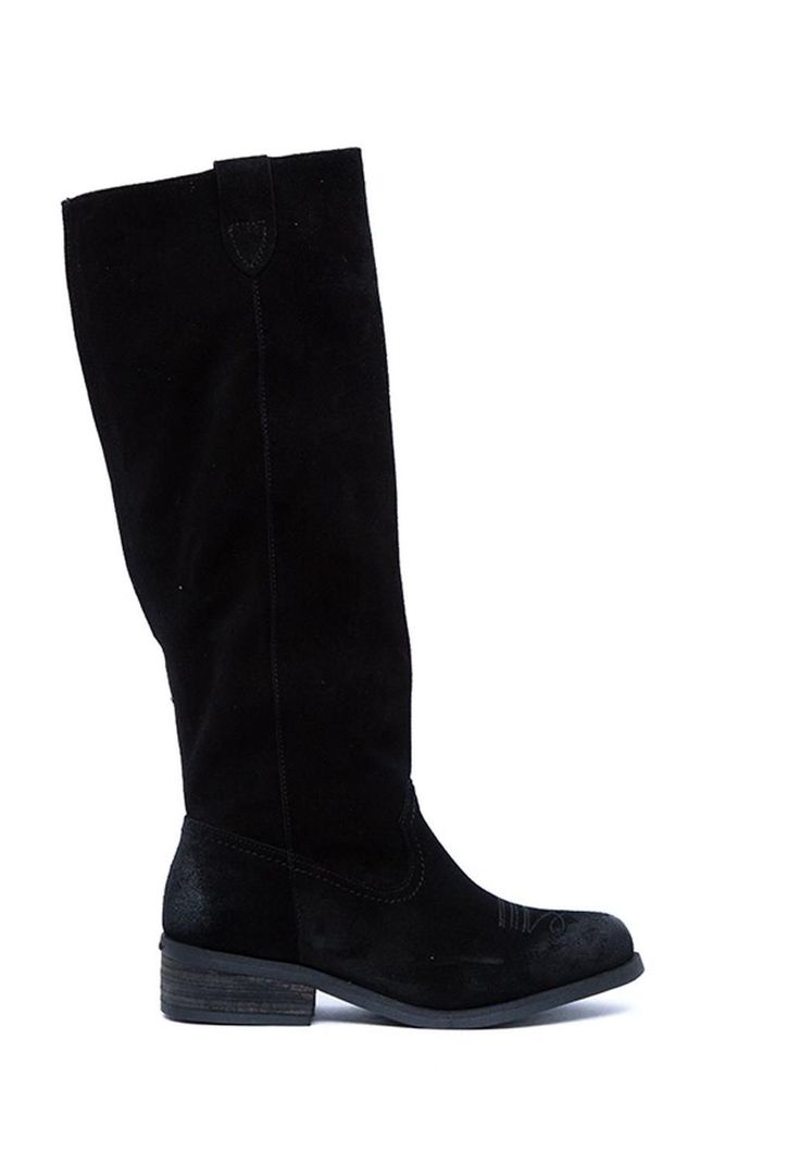 Bota Cuero Mujer Pudu Negro