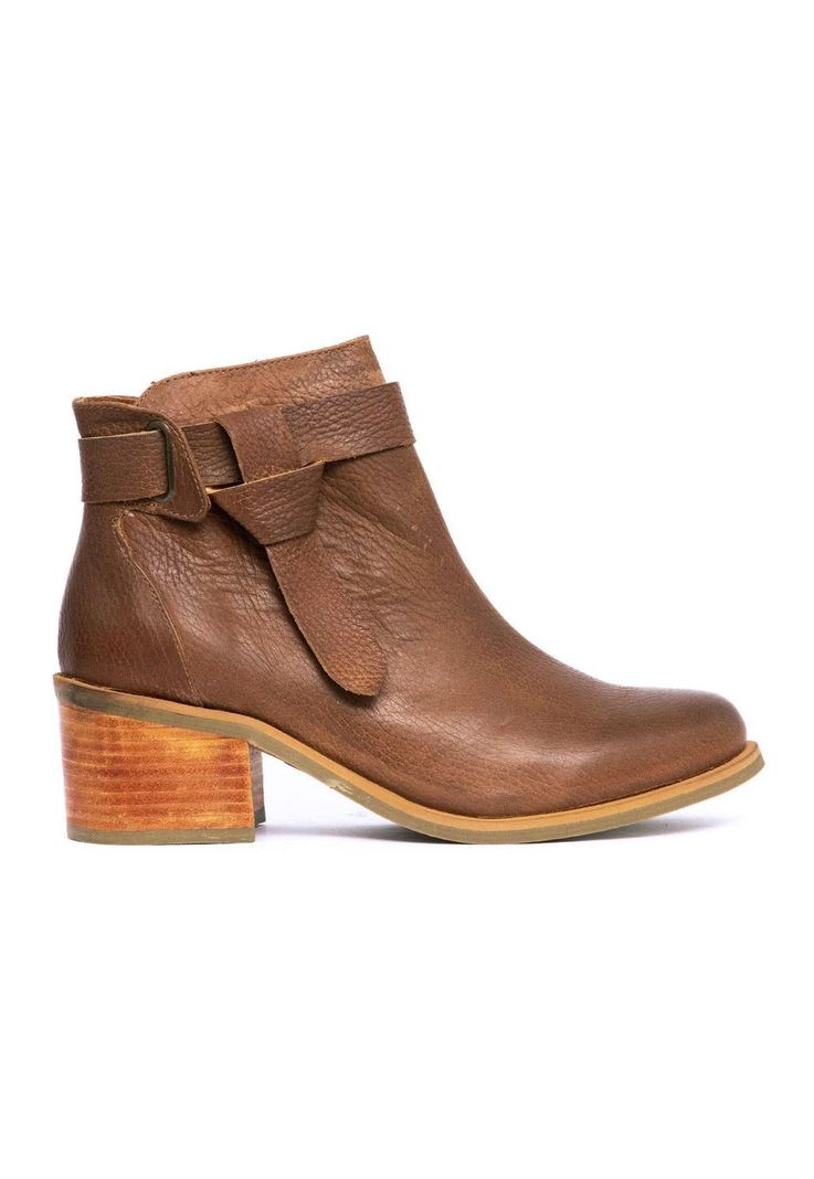 Botin Mujer De Cuero Grace C2 Café-0