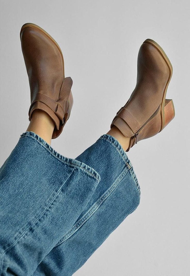 Botin Mujer De Cuero Grace C2 Café-1