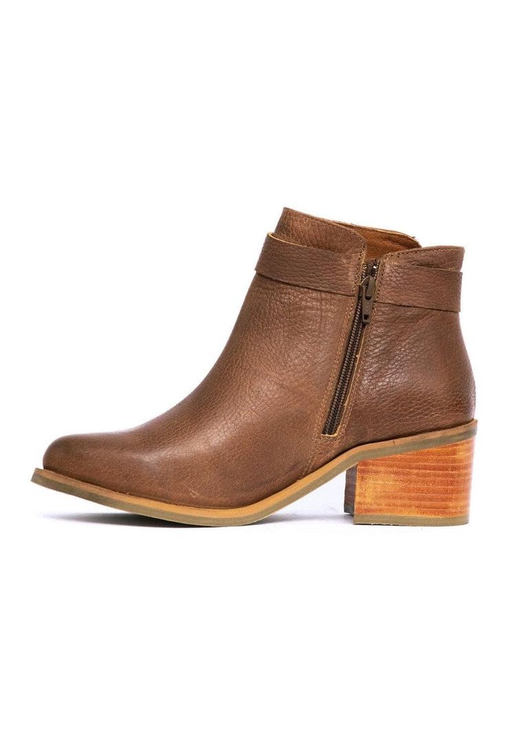 Botin Mujer De Cuero Grace C2 Café-3