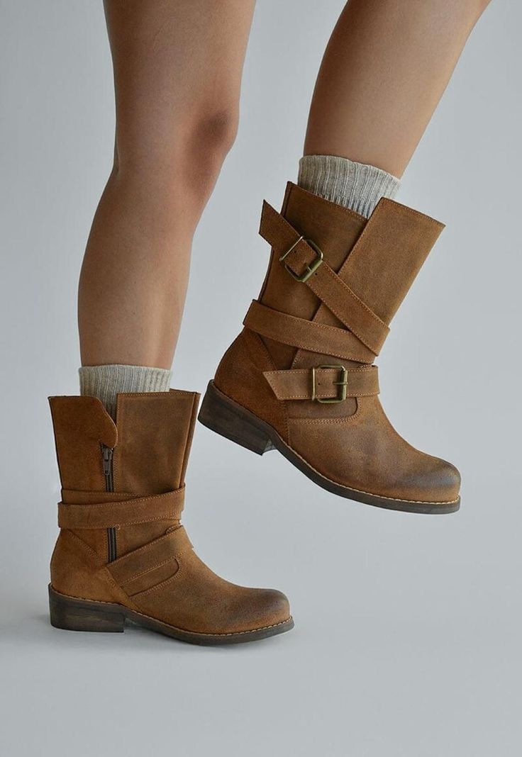 Bota Mujer De Cuero Paola C5 Camel -1