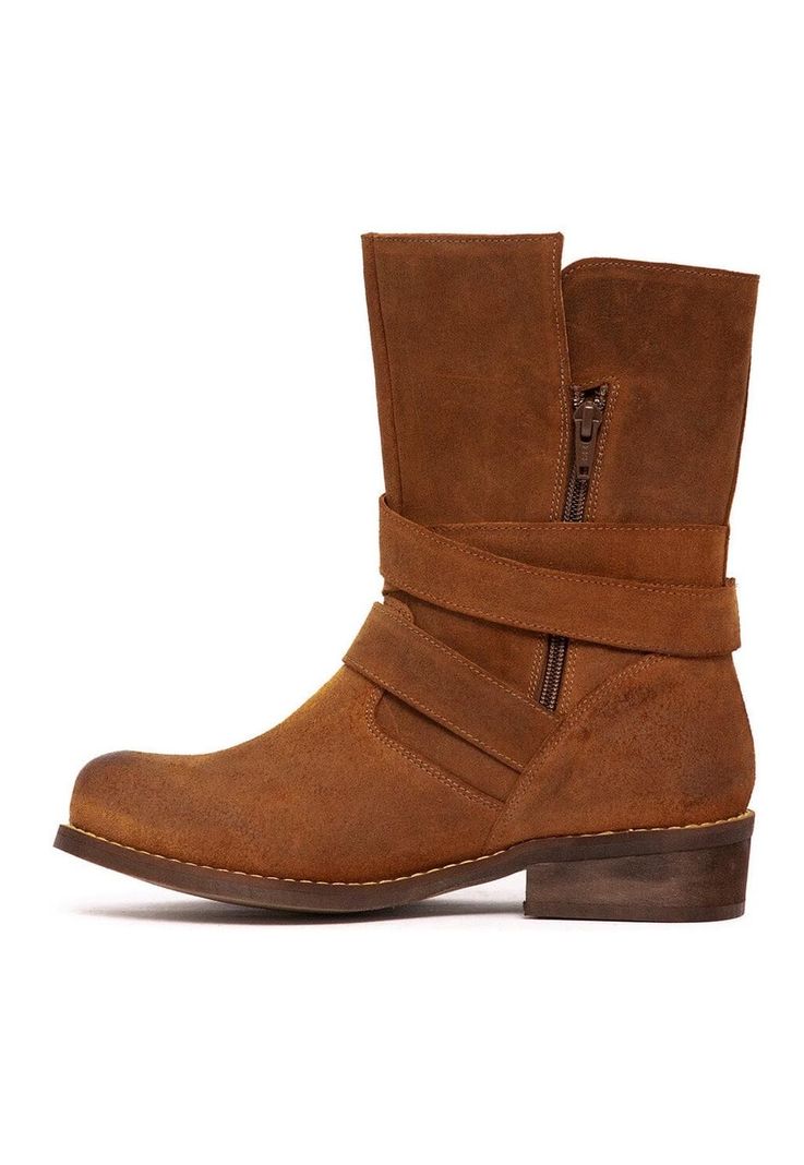 Bota Mujer De Cuero Paola C5 Camel -3