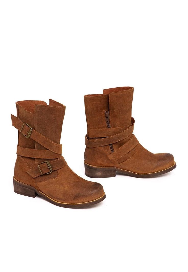 Bota Mujer De Cuero Paola C5 Camel -5