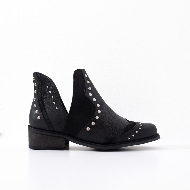 Botin Mujer Cuero Mujer Gallito Negro
