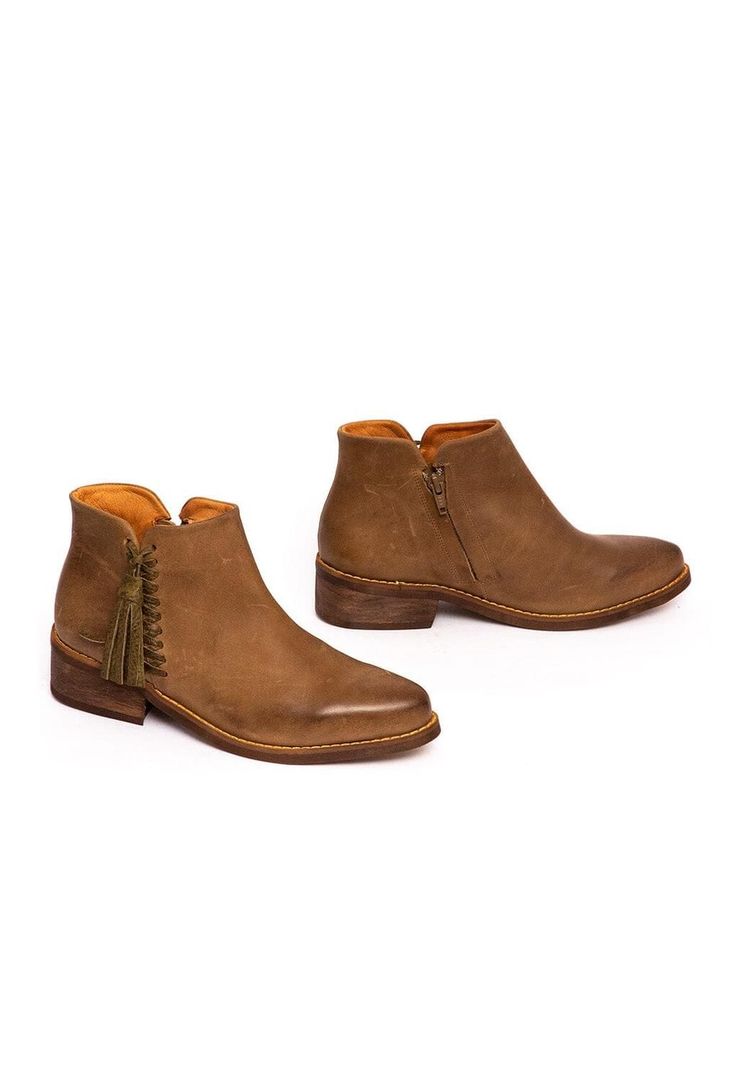 Botin Mujer De Cuero Virginia C2 Taupe-5