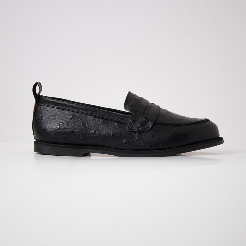 Mocasin Cuero Mujer  Coligue Negro