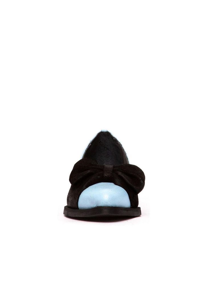 Zapato Mujer De Cuero Betsy C2 Negro Celeste-3