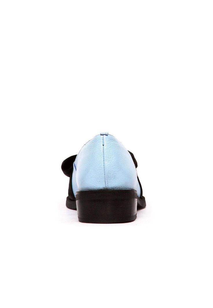 Zapato Mujer De Cuero Betsy C2 Negro Celeste-4