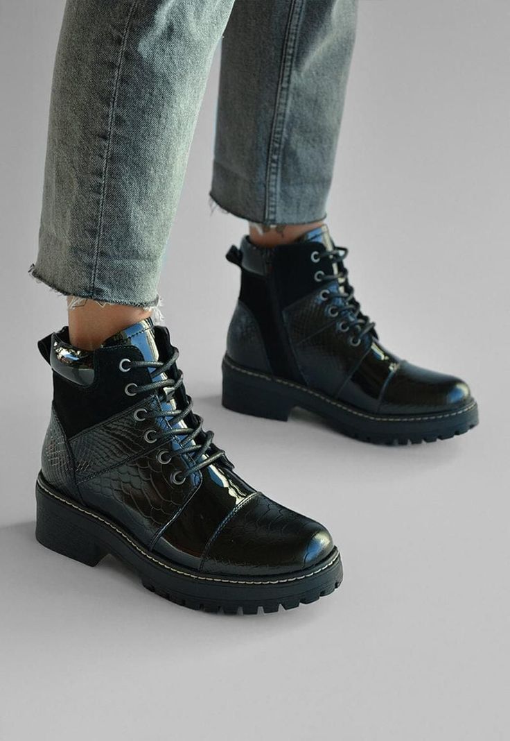 Botin Mujer De Cuero Egotelo C7 Negro -0