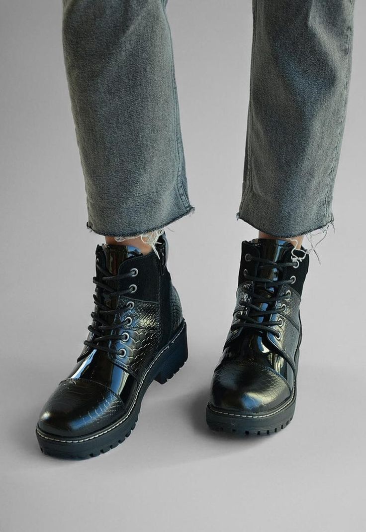 Botin Mujer De Cuero Egotelo C7 Negro -1