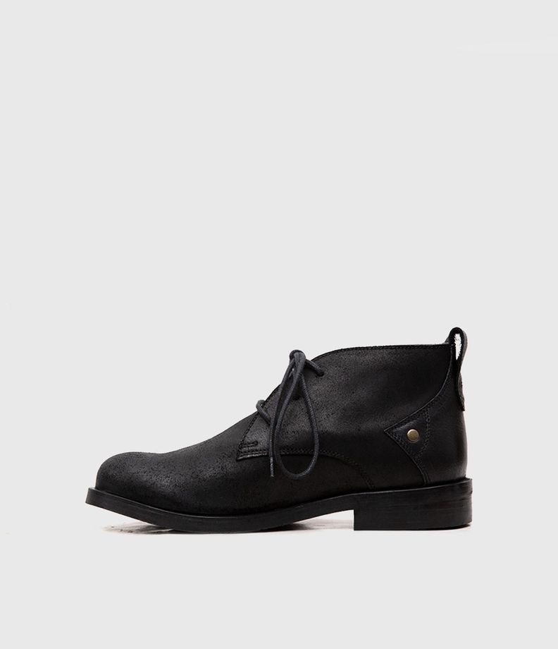 Botin Hombre De Cuero Escuti C8 Negro-3