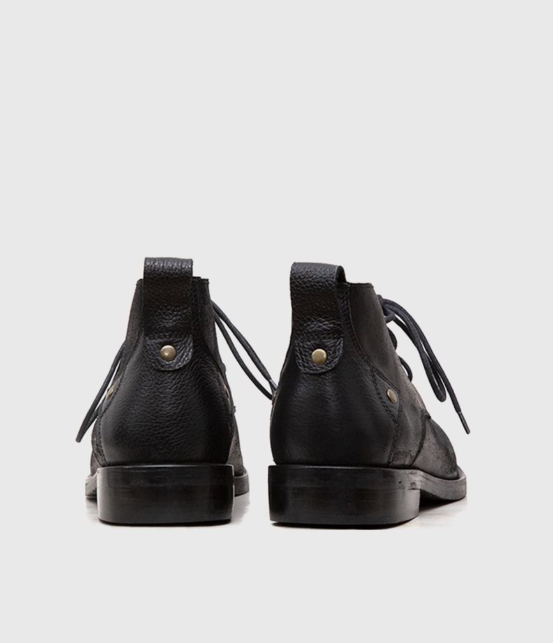 Botin Hombre De Cuero Escuti C8 Negro-4