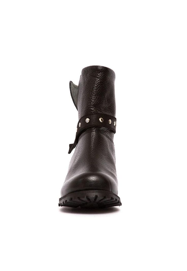 Bota Mujer De Cuero Rita C1 Negro -2