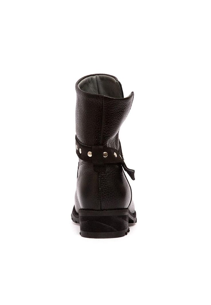 Bota Mujer De Cuero Rita C1 Negro -4