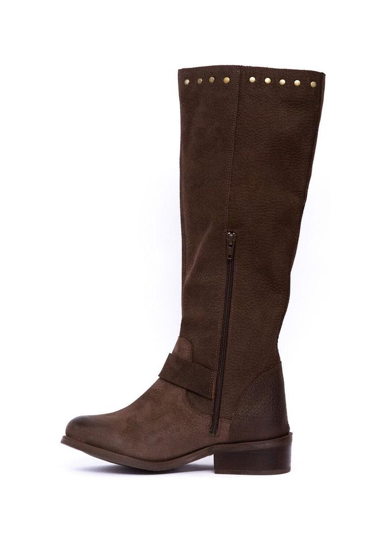 Bota Mujer De Cuero Carpintero Café C20-2