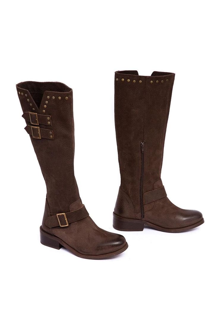 Bota Mujer De Cuero Carpintero Café C20-4