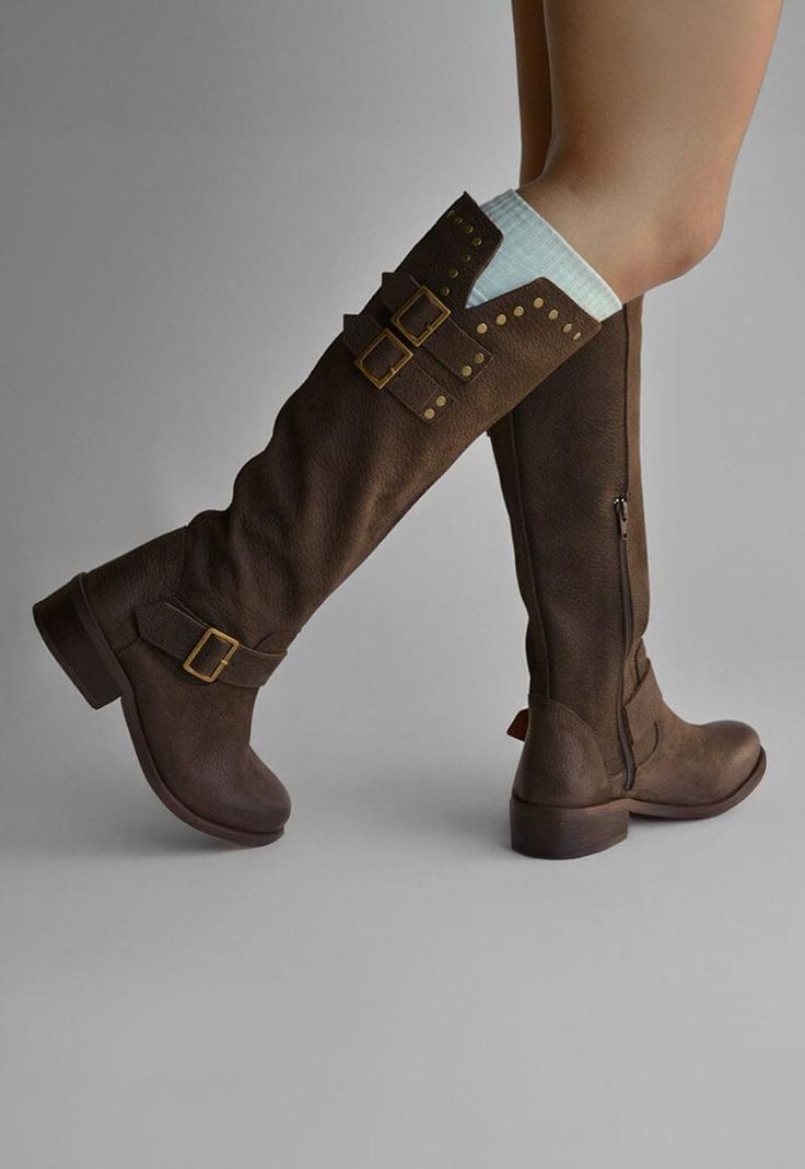 Bota Mujer De Cuero Carpintero Café C20-5