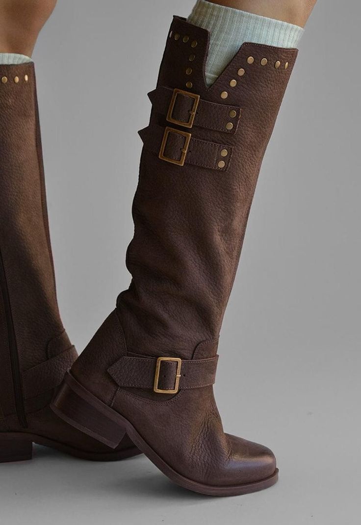 Bota Mujer De Cuero Carpintero Café C20-6