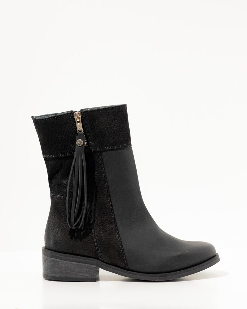 Bota Cuero Mujer Lenca Negro