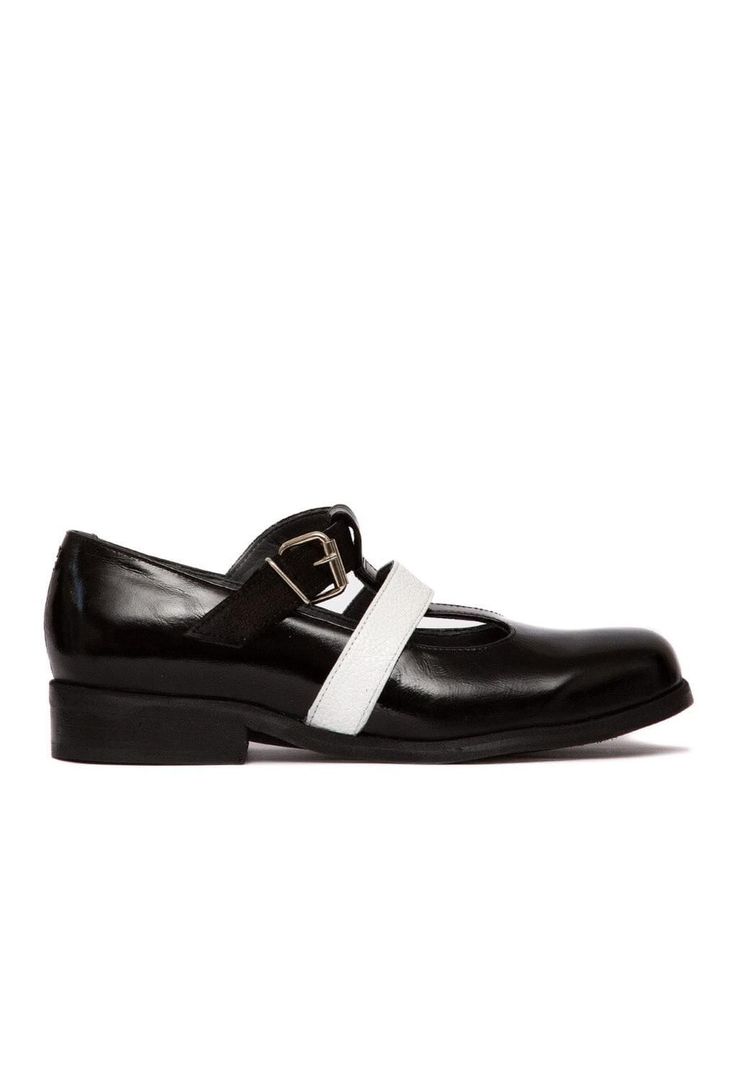 Zapato Mujer De Cuero Teresa C4 Blanco Negro-0