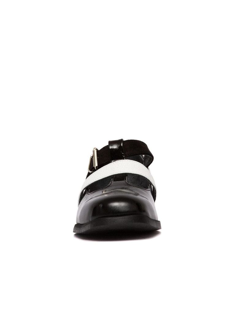 Zapato Mujer De Cuero Teresa C4 Blanco Negro-1
