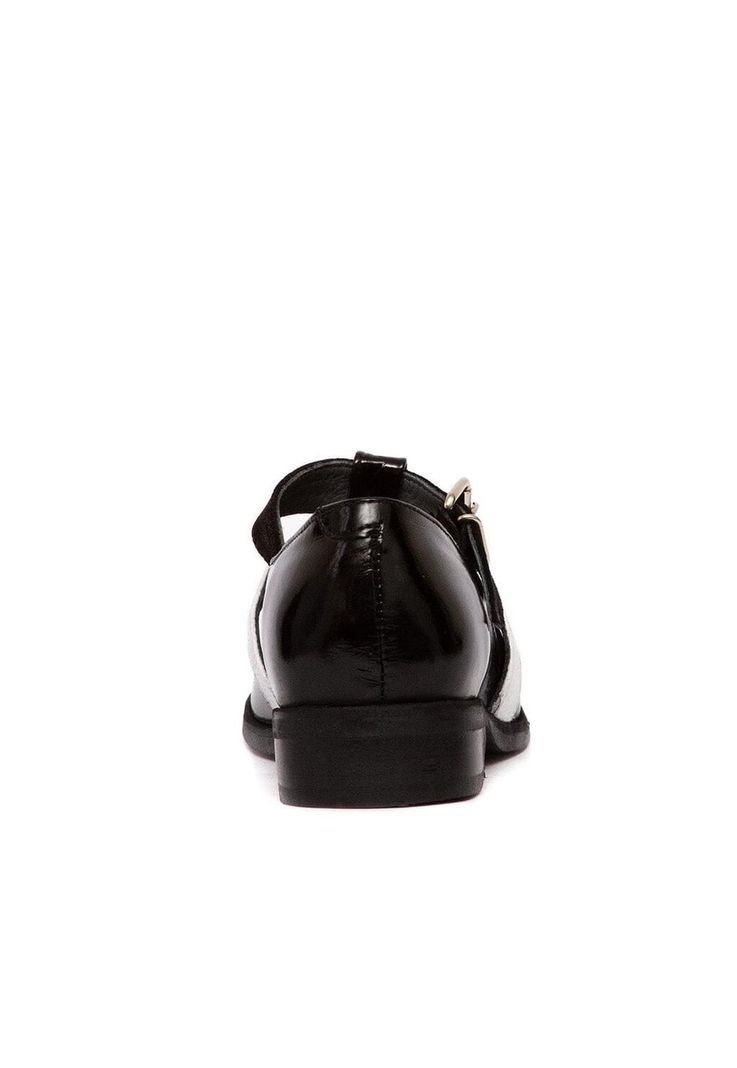 Zapato Mujer De Cuero Teresa C4 Blanco Negro-3