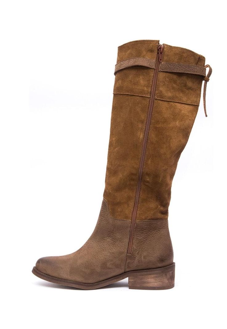 Bota Mujer De Cuero Sonia Café C5-2
