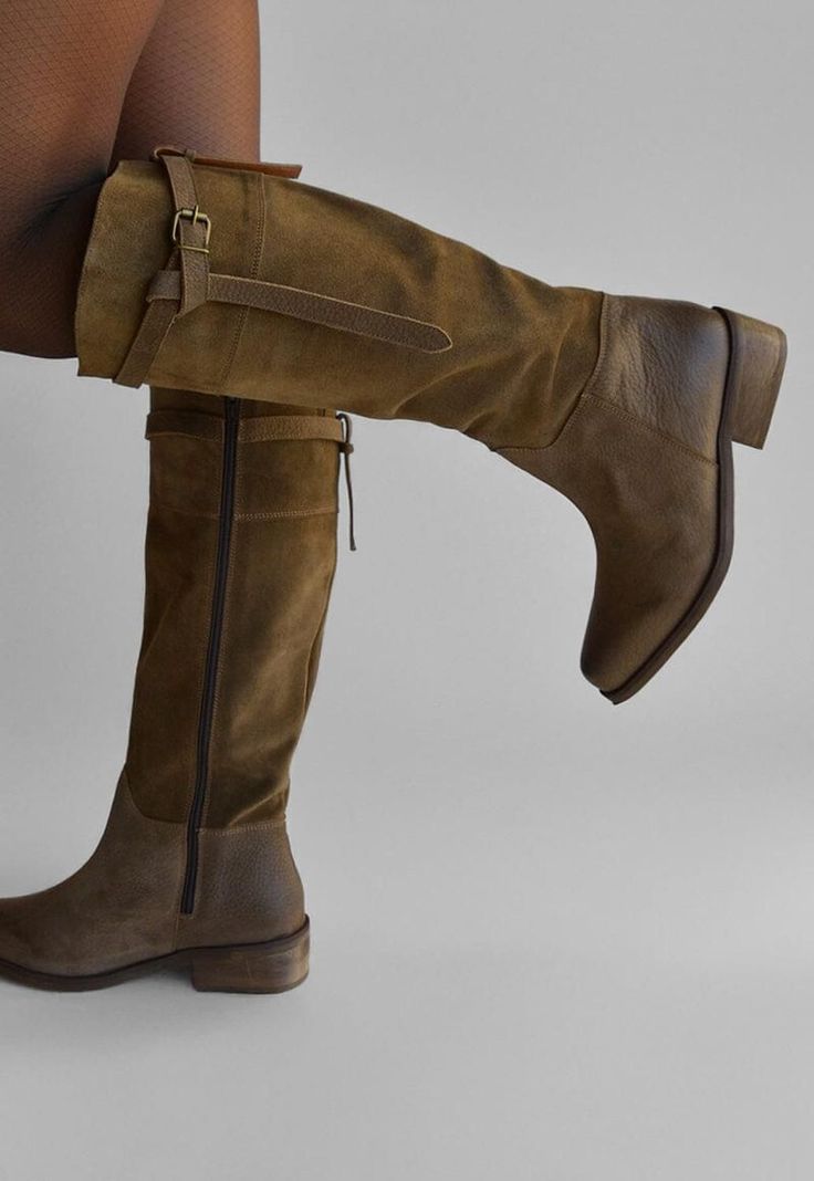 Bota Mujer De Cuero Sonia Café C5-5