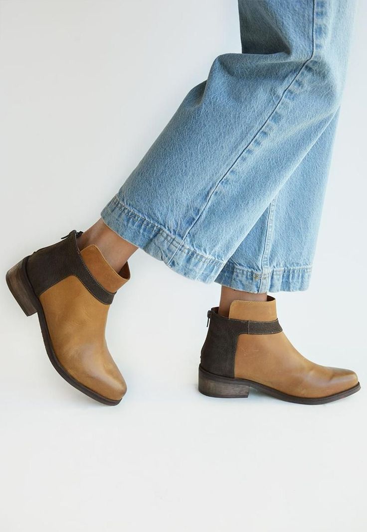 Botin Mujer De Cuero Antonieta C3 Camel Café-1