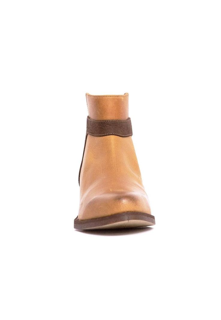 Botin Mujer De Cuero Antonieta C3 Camel Café-3