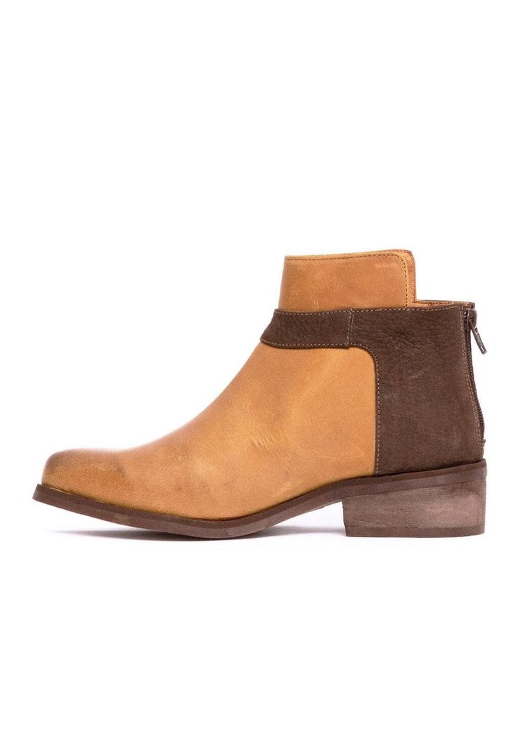 Botin Mujer De Cuero Antonieta C3 Camel Café-4