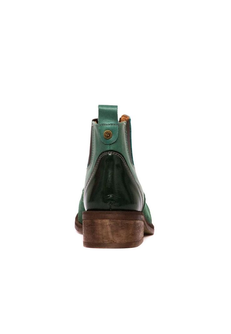 Botin Mujer De Cuero Diana C3 Verde -3