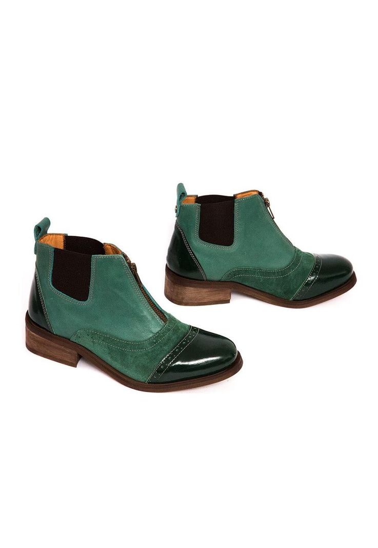 Botin Mujer De Cuero Diana C3 Verde -4