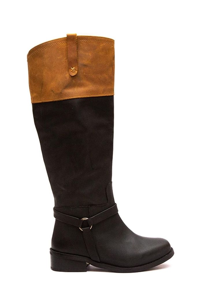 Bota Mujer / Blanca Negro Café-0