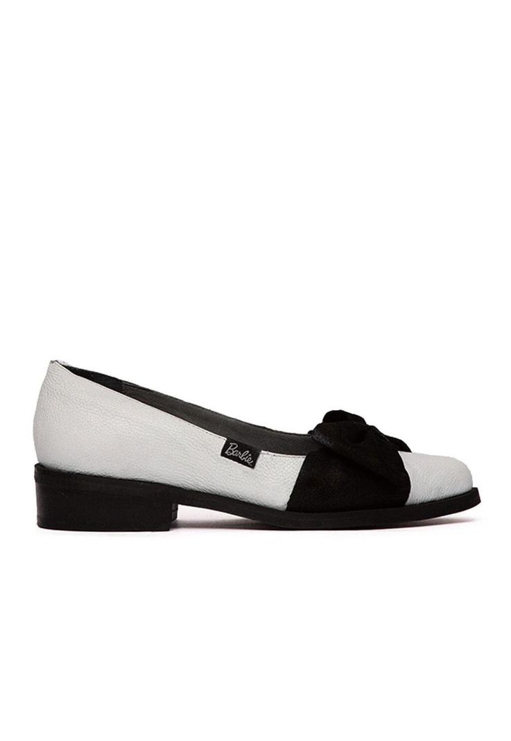 Zapato Mujer De Cuero Betsy C1 Negro Blanco-0