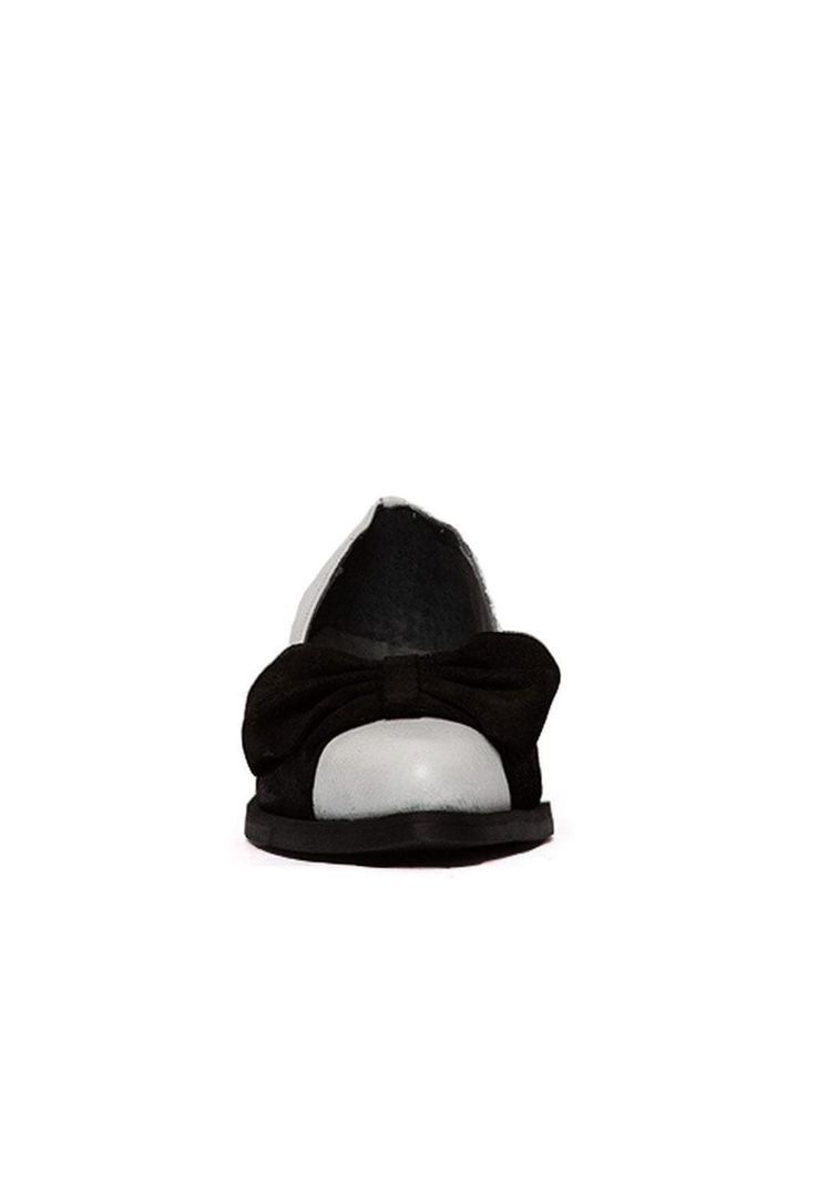 Zapato Mujer De Cuero Betsy C1 Negro Blanco-2