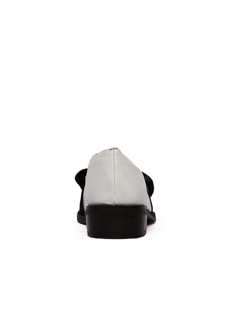 Zapato Mujer De Cuero Betsy C1 Negro Blanco-4