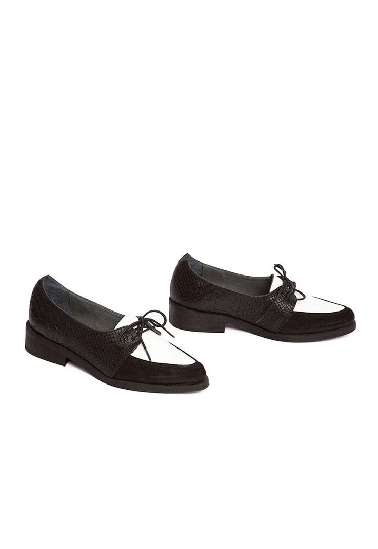 Zapato Mujer De Cuero Indira C4 Blanco Negro-4