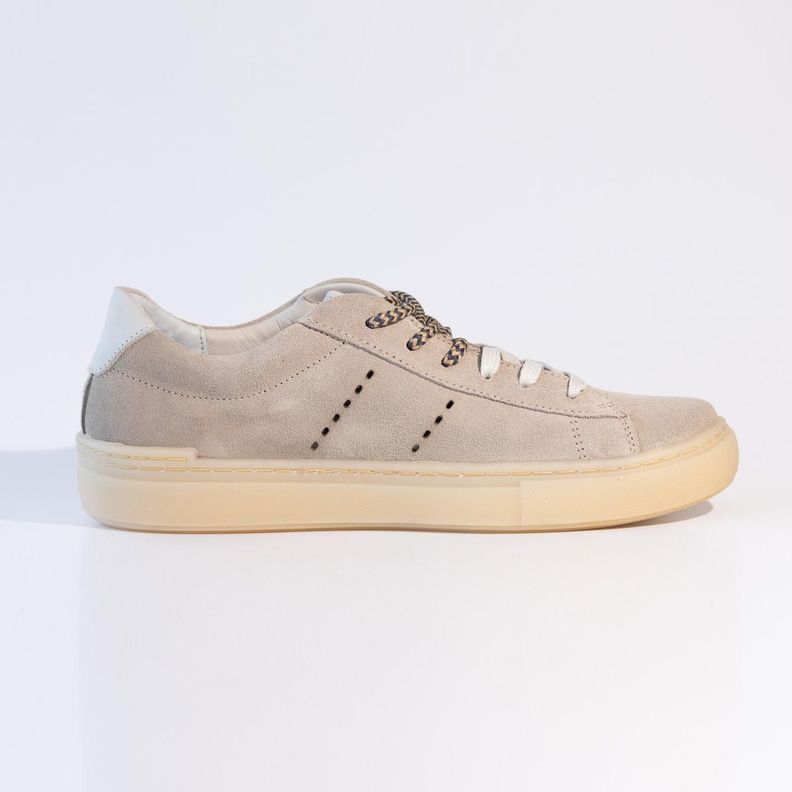 Zapatilla Cuero Mujer Amapola Beige