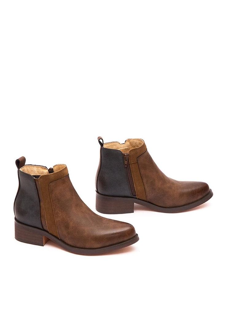 Botin Mujer De Cuero Urogallo C31 Café-1