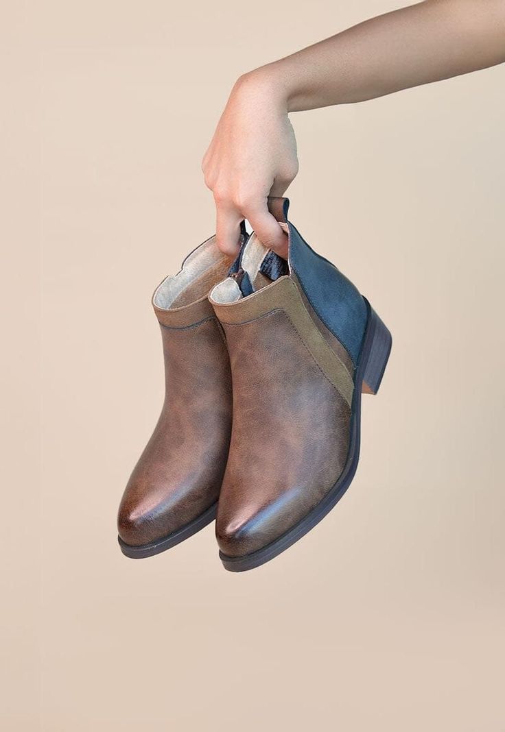Botin Mujer De Cuero Urogallo C31 Café-6