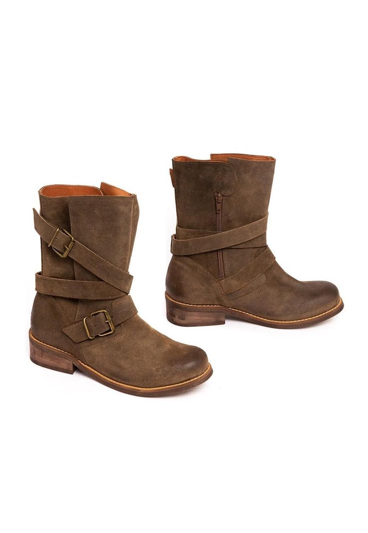 Bota Mujer De Cuero Paola C6 Verde -5