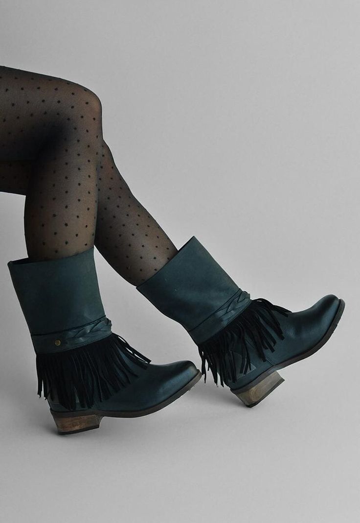 Bota Mujer De Cuero Teodora Negro C1-0