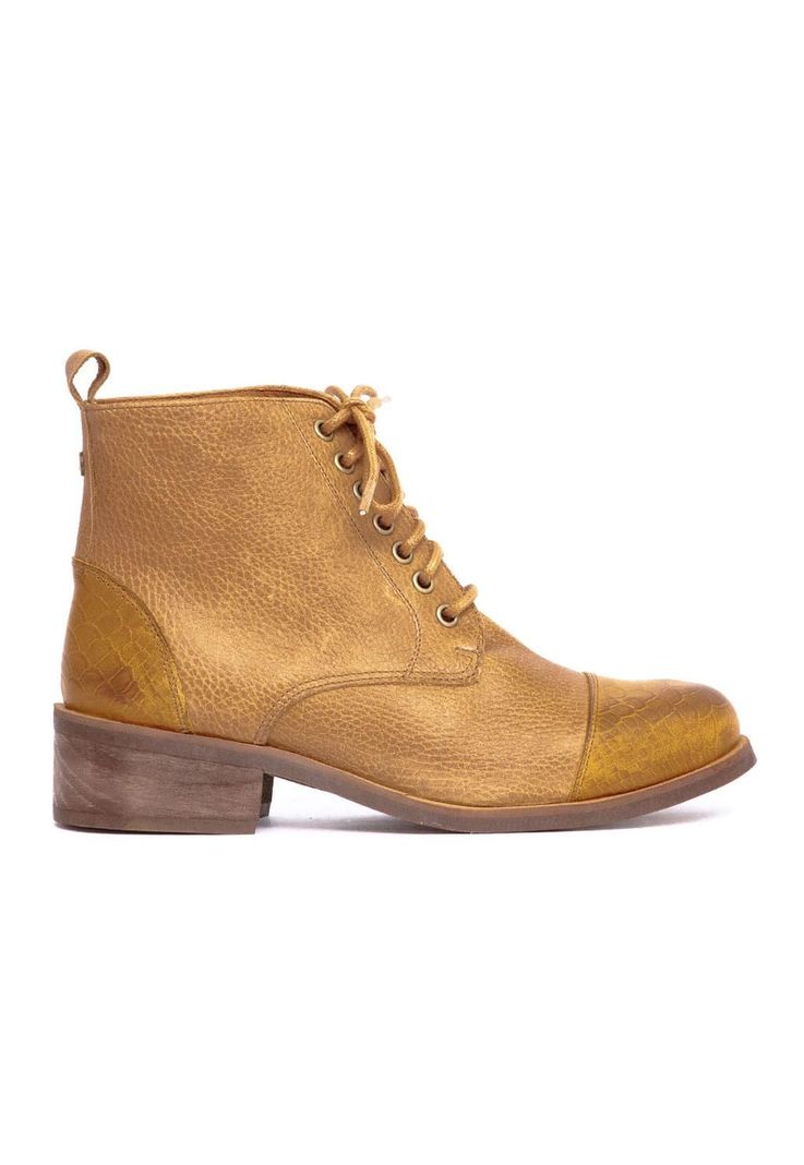Botin Mujer De Cuero Aretha C2 Camel-0