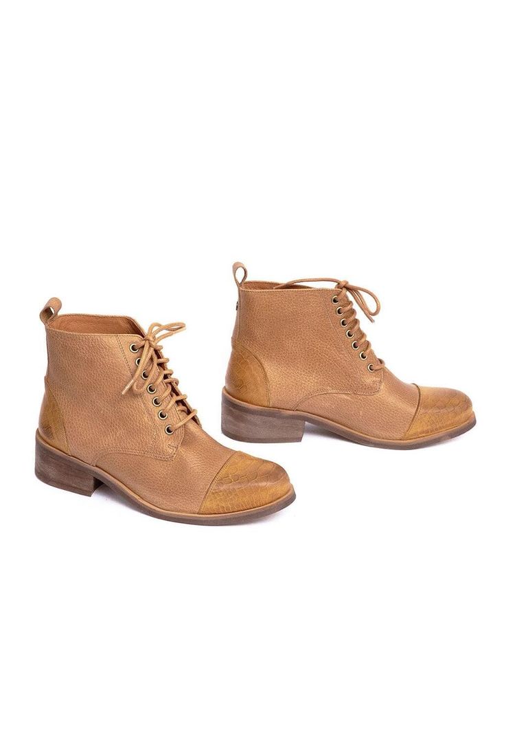 Botin Mujer De Cuero Aretha C2 Camel-5