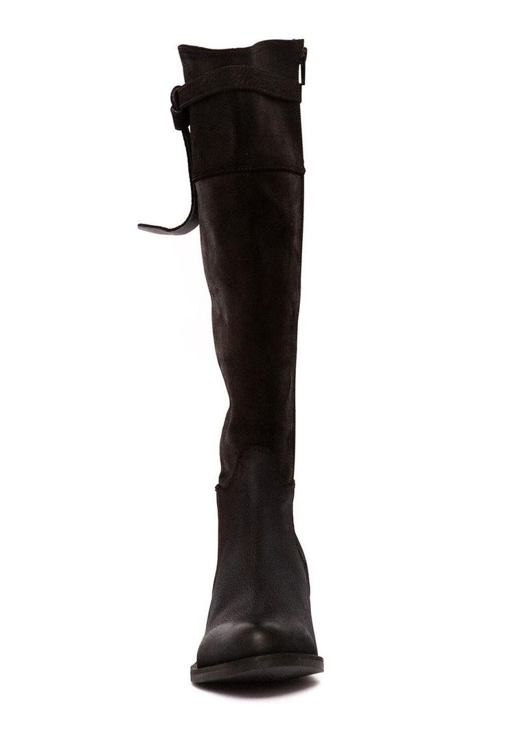 Bota Mujer De Cuero Sonia Negro C4-2
