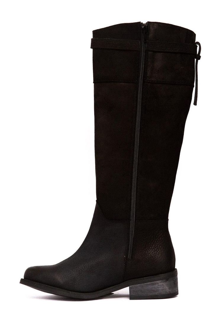 Bota Mujer De Cuero Sonia Negro C4-3