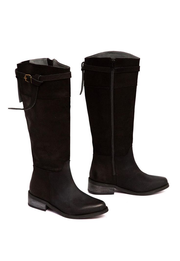 Bota Mujer De Cuero Sonia Negro C4-5